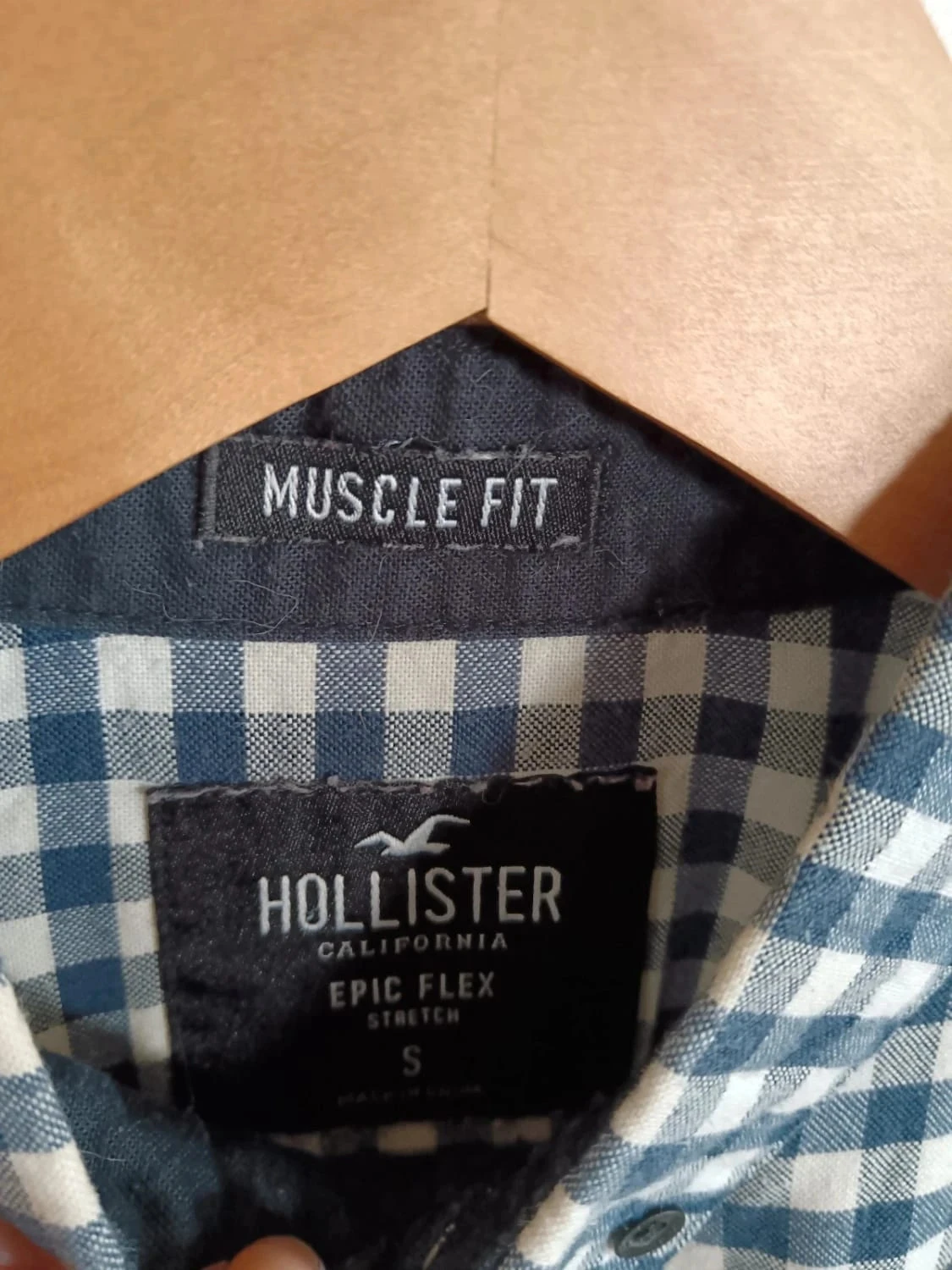 C16 camisa xadrez Hollister S – photo 3